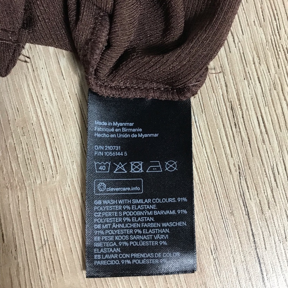 H&M Divided Short Mini Fitted Drawstring Ruched Detail Ribbed Stretchy Dress S - Picture 9 of 10